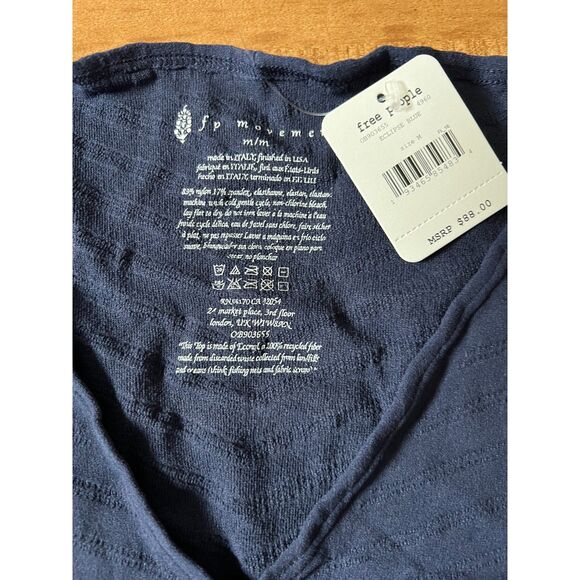 Free People Movement Gone Adrift Eclipse Blue long sleeve t shirt M - Picture 5 of 5